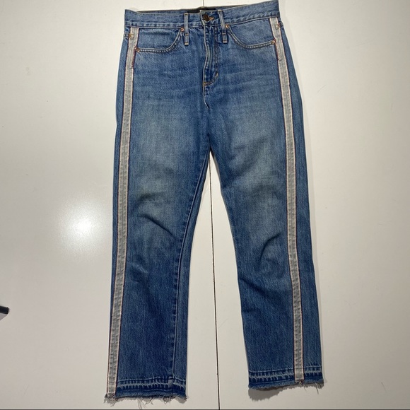 Calvin Rucker Rebel Selvage High Vintage Straight 100% Cotton Raw Hem Jeans 27 - Picture 5 of 15